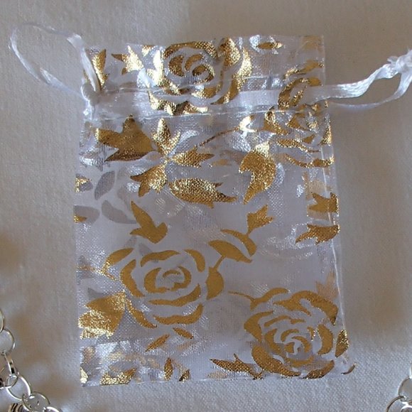 Halloween Theme 13 Charm Bracelet SP New Handcrafted + Organza Roses Gift Bag - Picture 13 of 14